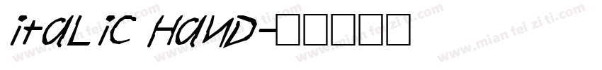 Italic Hand字体转换